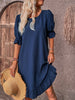 Damen Sommer Minikleid mit Rundhalsausschnitt und kurzen Ärmeln