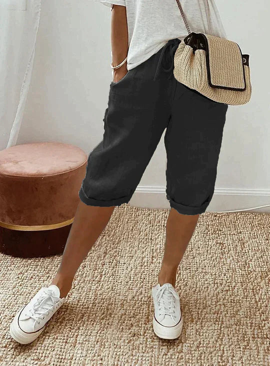 Stylische Sommerhose aus Leinen für Damen