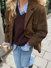 Klassische Wildlederjacke für Damen