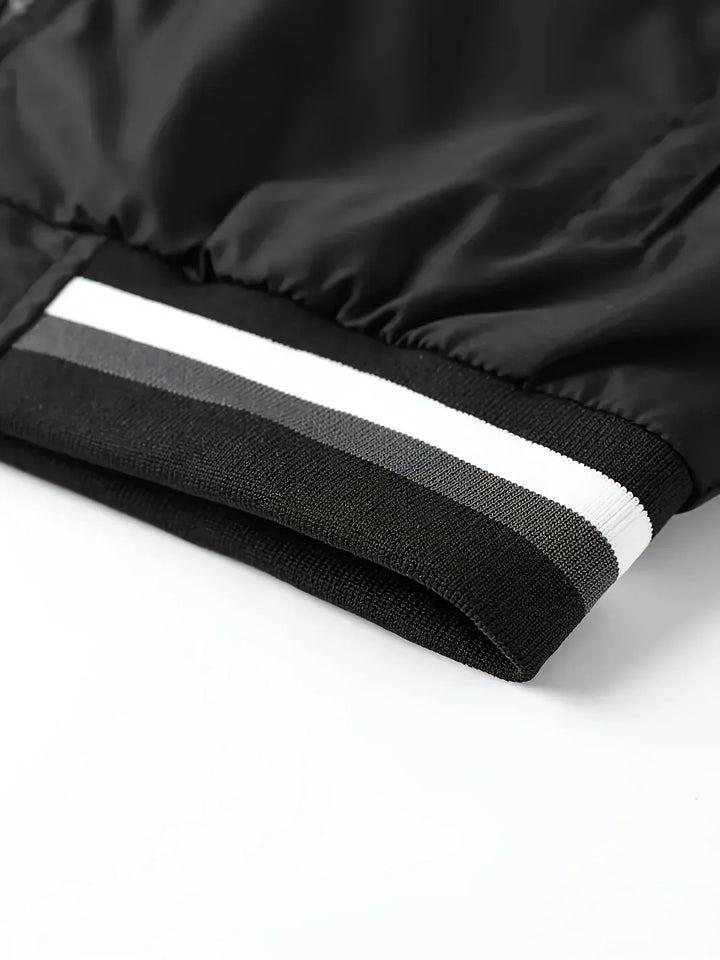 Herren-Bomberjacke mit Reißverschluss und Rippbündchen