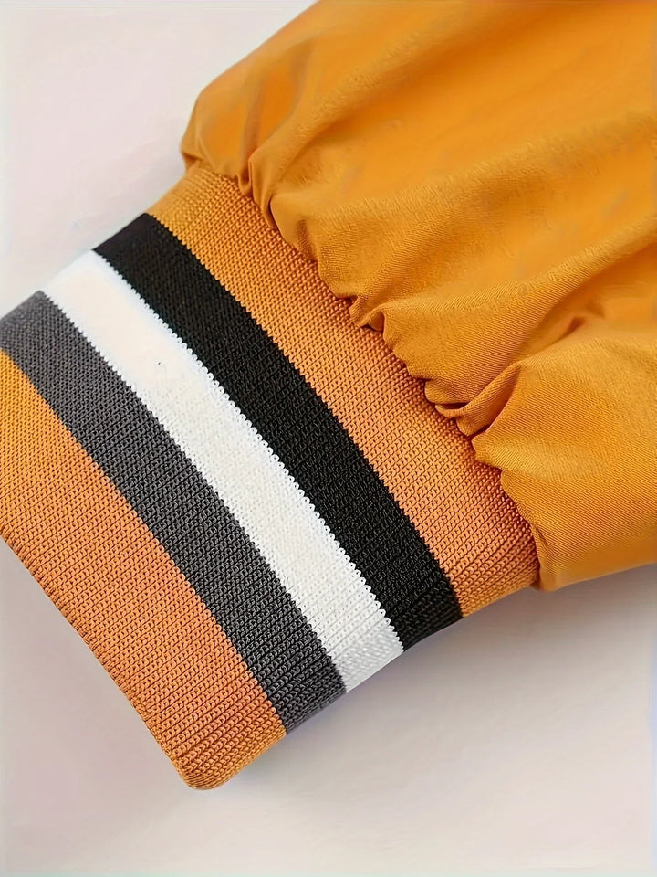 Herren-Bomberjacke mit Reißverschluss und Rippbündchen