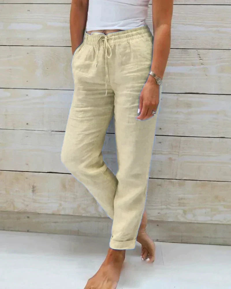 Lässige Leinenhose für Damen