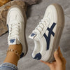 Weiße Damen Sneaker mit dicker Sohle