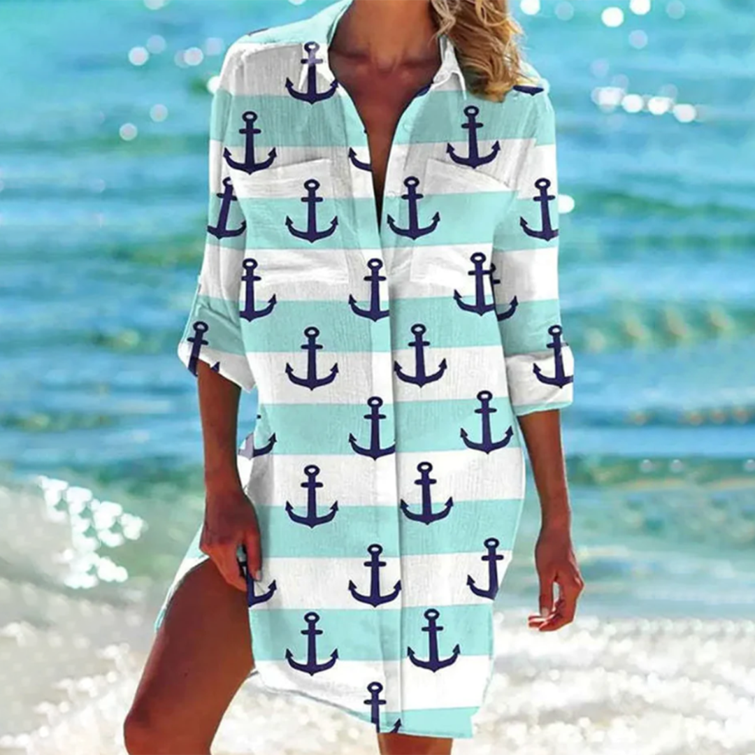 Damen Sommerkleid mit Knopfleiste für warme Tage