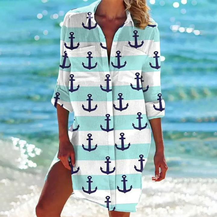 Damen Sommerkleid mit Knopfleiste für warme Tage