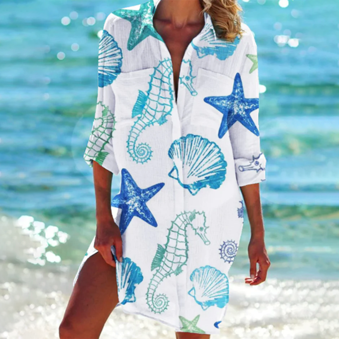 Damen Sommerkleid mit Knopfleiste für warme Tage