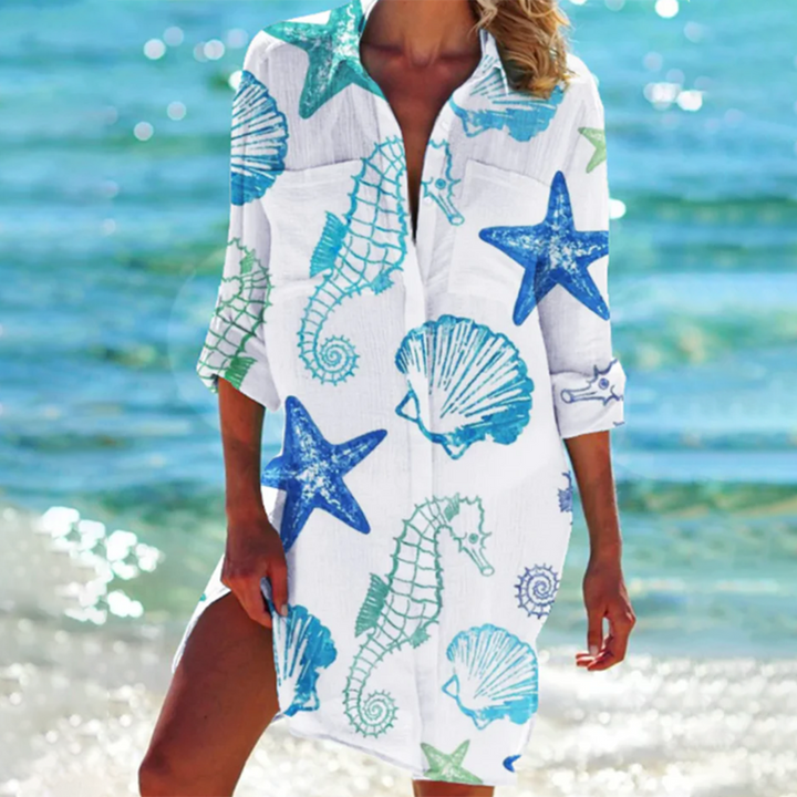 Damen Sommerkleid mit Knopfleiste für warme Tage