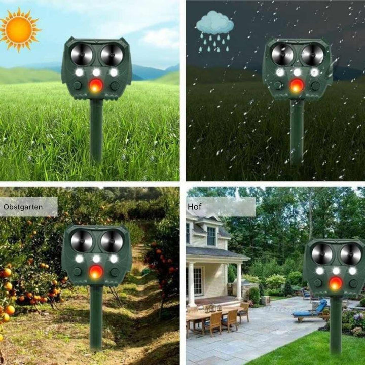 Ultraschall-Abwehrgerät gegen Katzen, Hunde, Füchse und Ratten