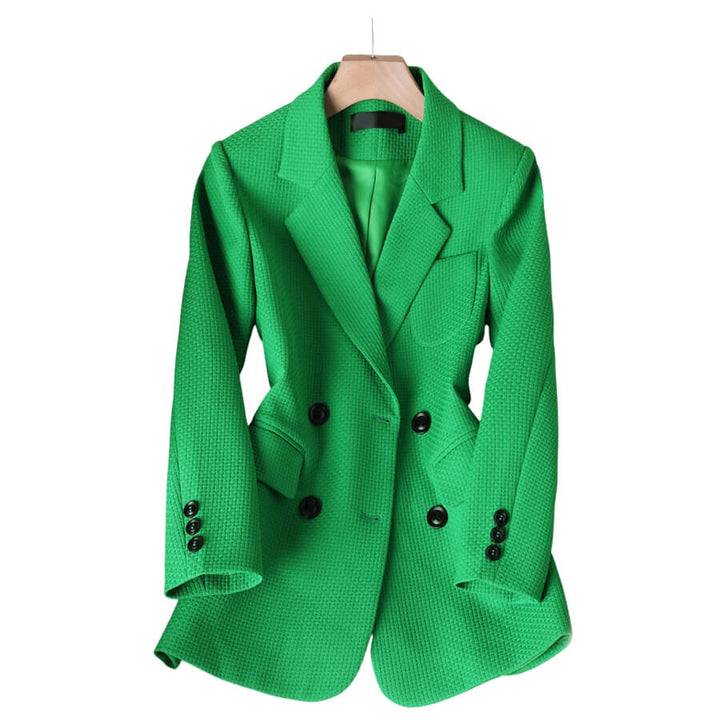 Damen Blazer mit langen Ärmeln und doppelreihiger Vorderseite