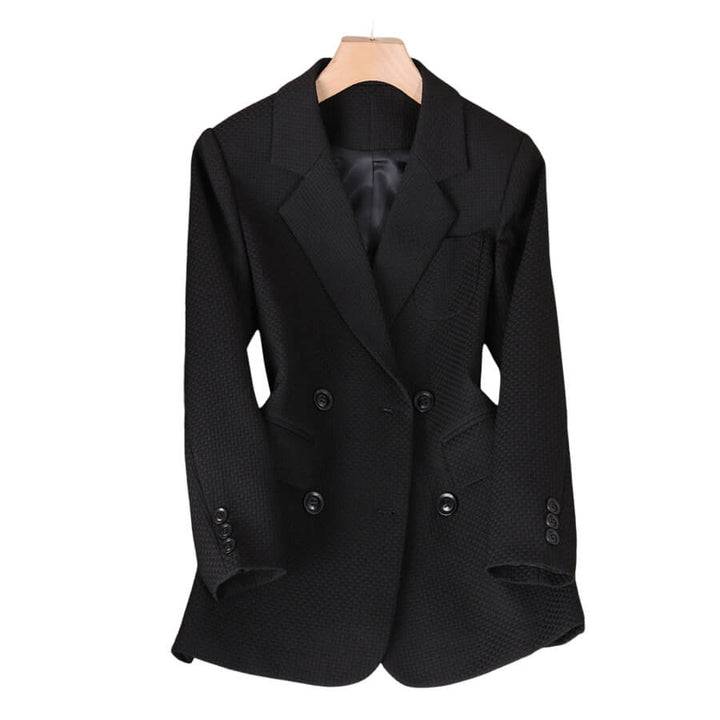 Damen Blazer mit langen Ärmeln und doppelreihiger Vorderseite