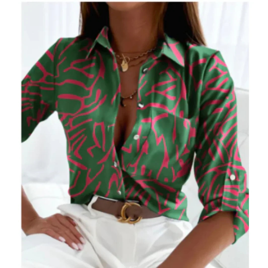Women's Gradient Print Blouse