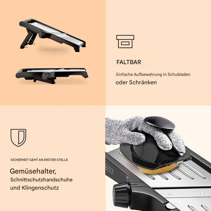 Mandoline-Sicherheitsset für Damen und Herren