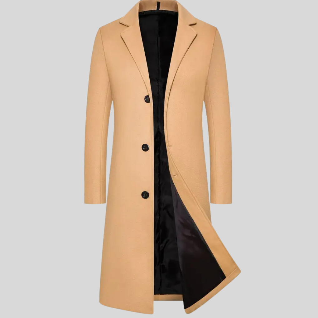 Langer Herrenmantel – Elegante Winterschicht im klassischen Stil