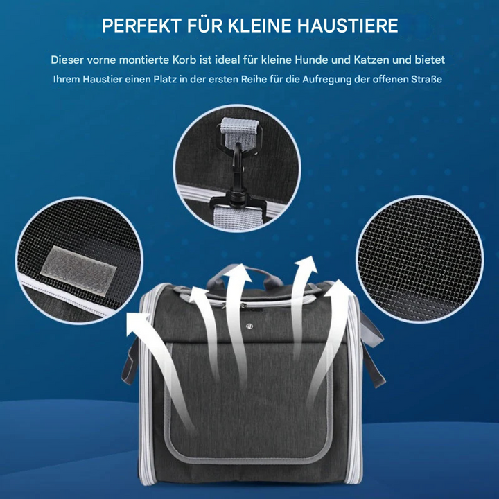 Erweiterbarer Fahrradkorb für Haustiere