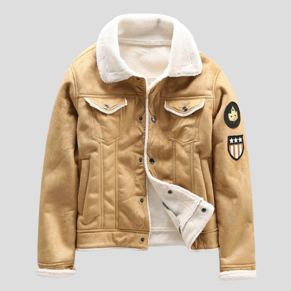 Bikerjacke aus Wildleder für Herren