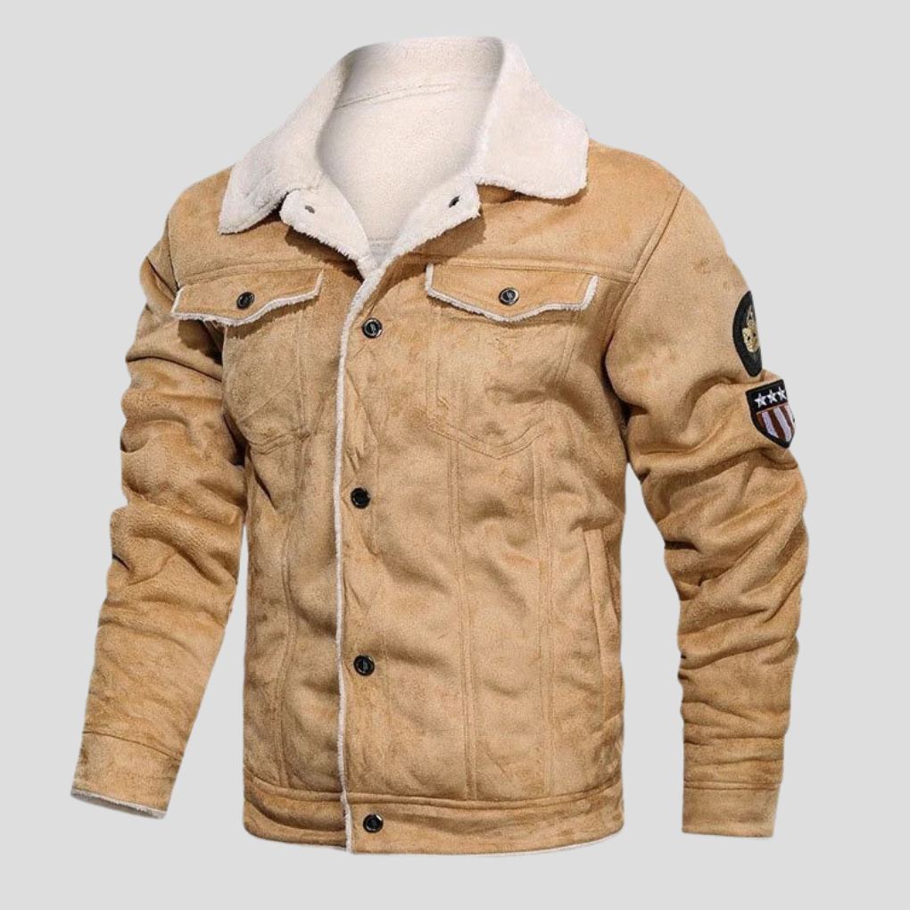 Bikerjacke aus Wildleder für Herren