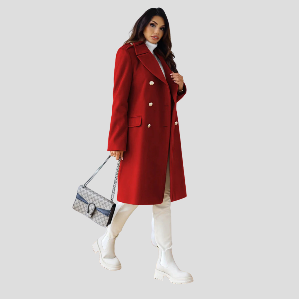 Zweireihiger Mantel für Damen
