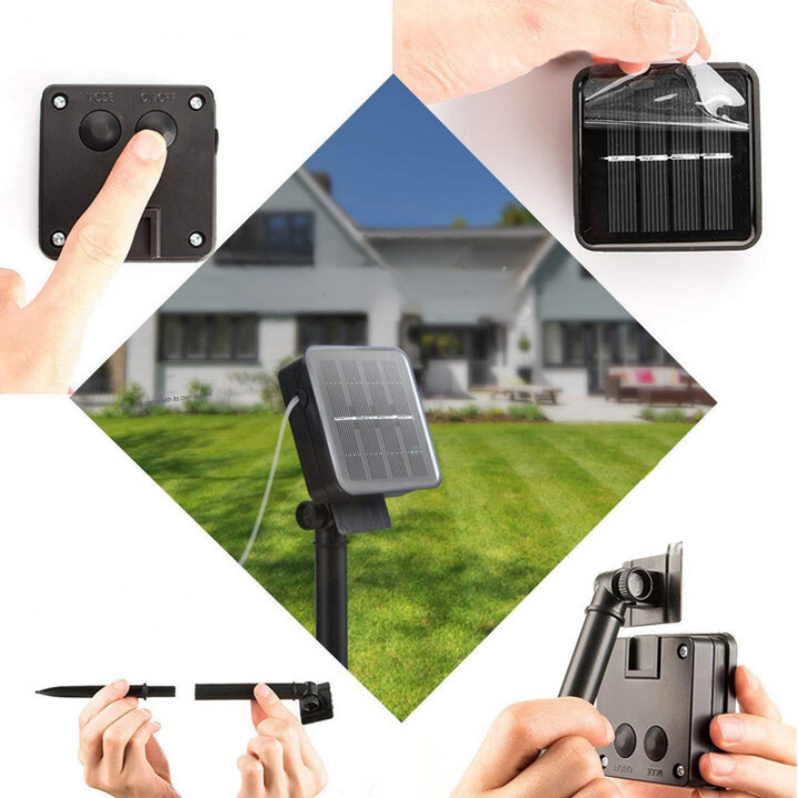 Wasserabweisende Solar-Lichterkette im marokkanischen Stil