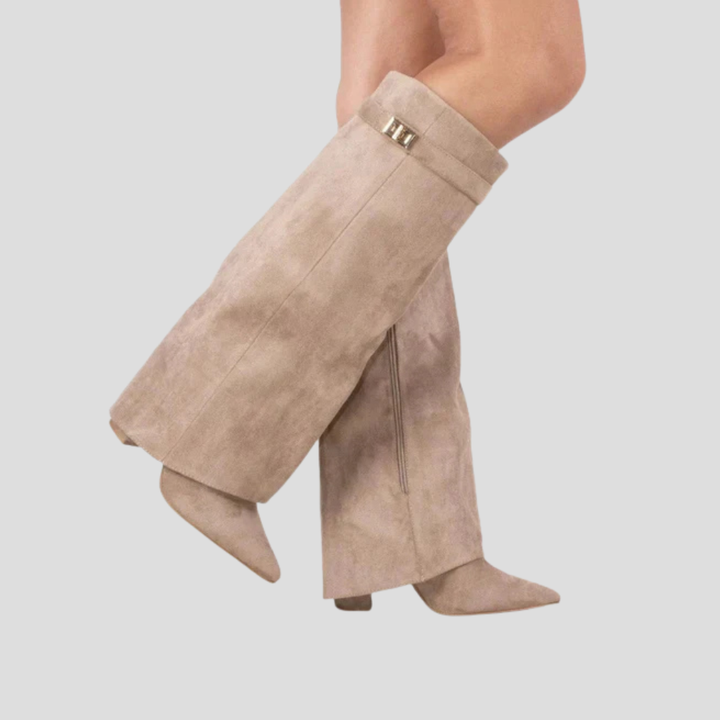 Stiefel mit hohem Blockabsatz