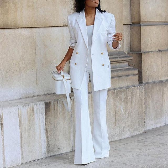 Damen-Blazer-Set mit Schlaghose
