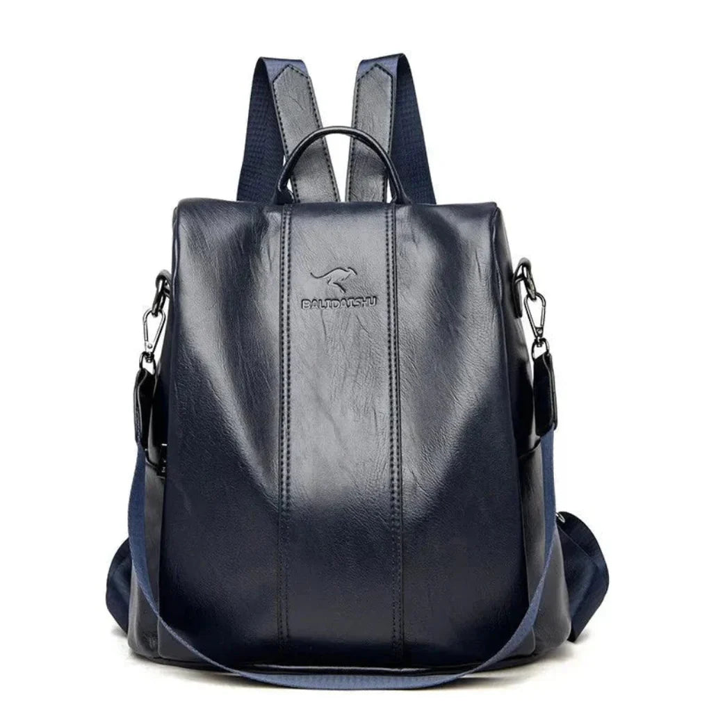 Damen-Rucksack aus diebstahlsicherem Leder, wandelbares Design mit versteckten Taschen für Reisen und den täglichen Gebrauch