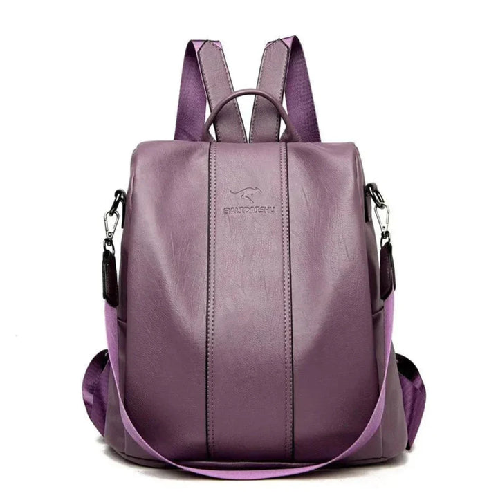 Damen-Rucksack aus diebstahlsicherem Leder, wandelbares Design mit versteckten Taschen für Reisen und den täglichen Gebrauch