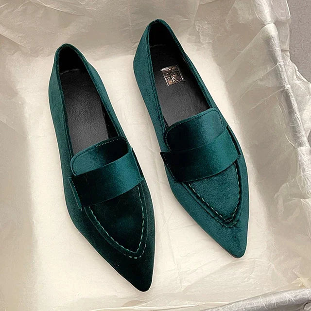 Damen Slip-On Loafer mit spitzer Zehenpartie