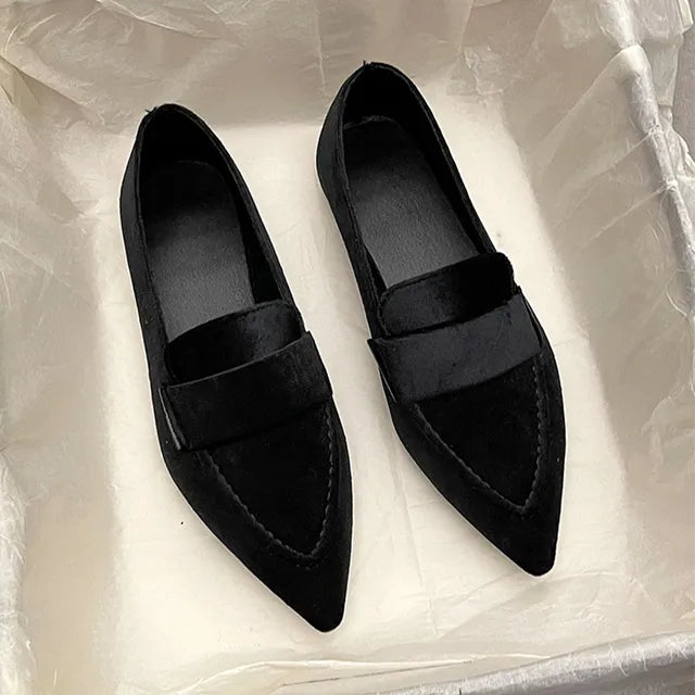 Damen Slip-On Loafer mit spitzer Zehenpartie