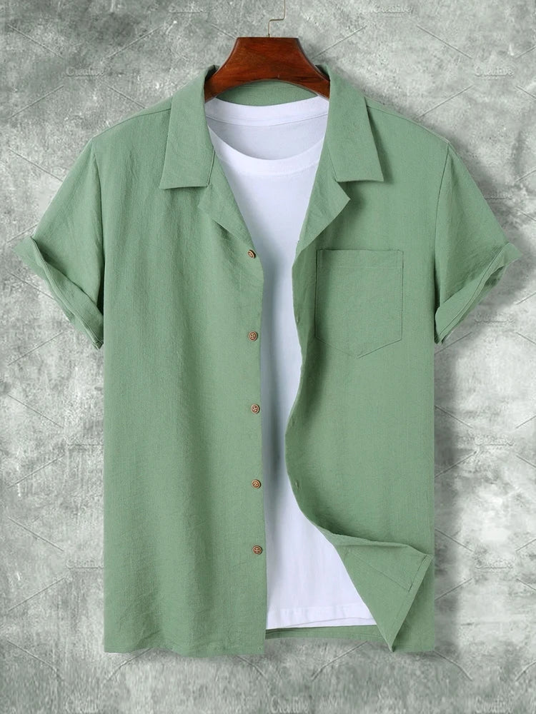 Herren Sommer Set mit Kurzarmhemd und passender Hose
