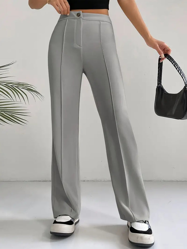 Damen Sommerhose mit hohem Bund und geradem Schnitt