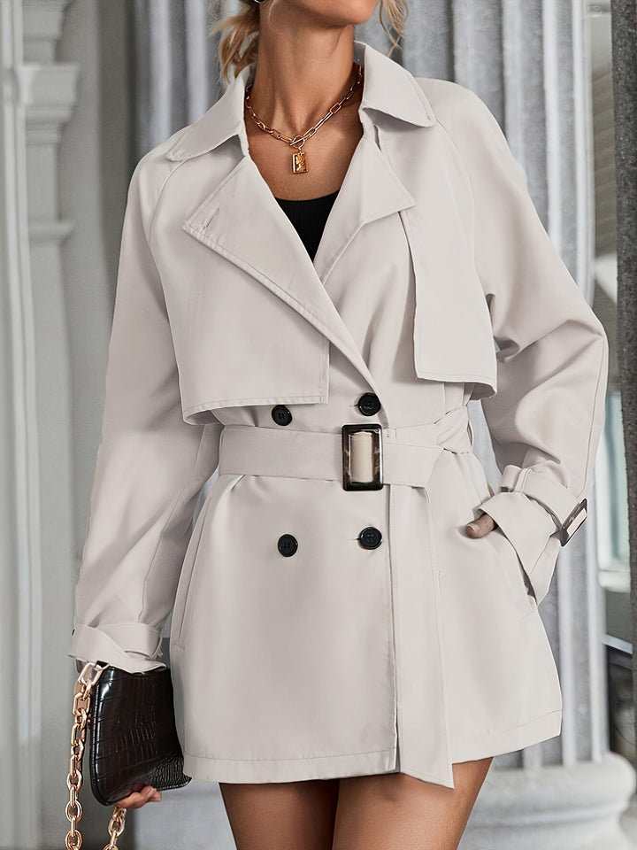 Damen Trenchcoat mit Kragen und Taillengürtel