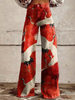 Damen Jeanshose mit hohem Bund und Grafikprint