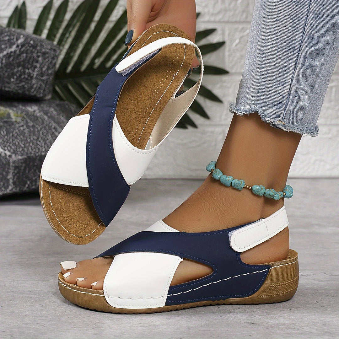 Damen Wedgesandalen für den Sommer mit Knöchelriemen