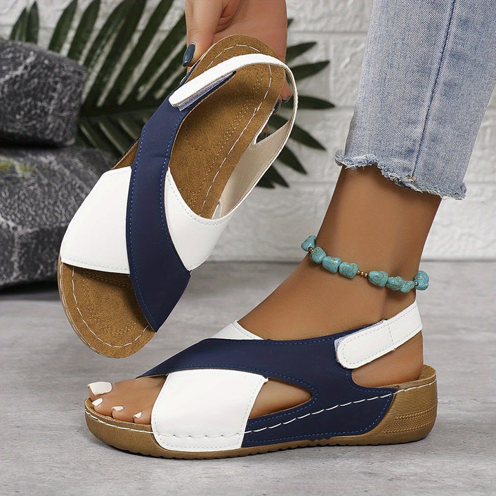 Damen Wedgesandalen für den Sommer mit Knöchelriemen