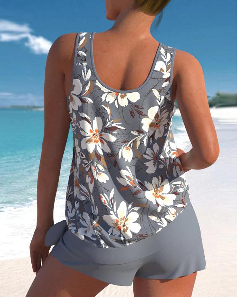 Zweiteiliger Tankini-Badeanzug für Damen