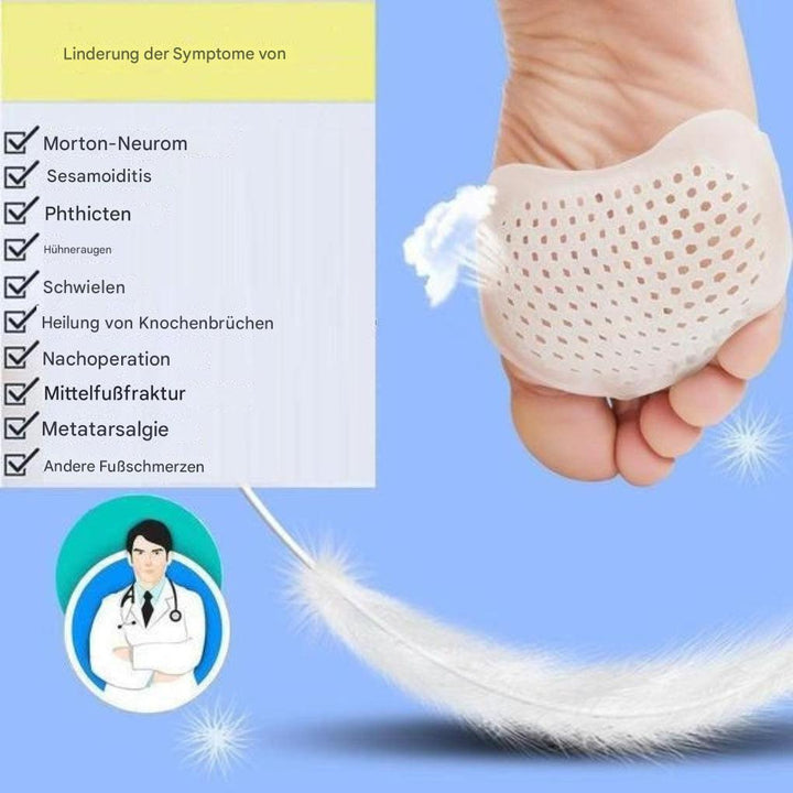 Atmungsaktives Gel-Mittelfußpolster, 2er-Set