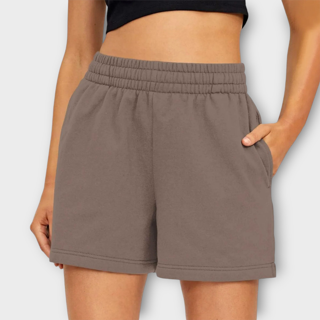 Damen Sommer Shorts mit elastischem Bund und Taschen