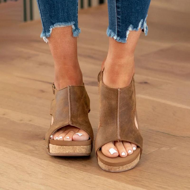 Orthopädische Ledersandalen für Damen mit zusätzlicher Unterstützung