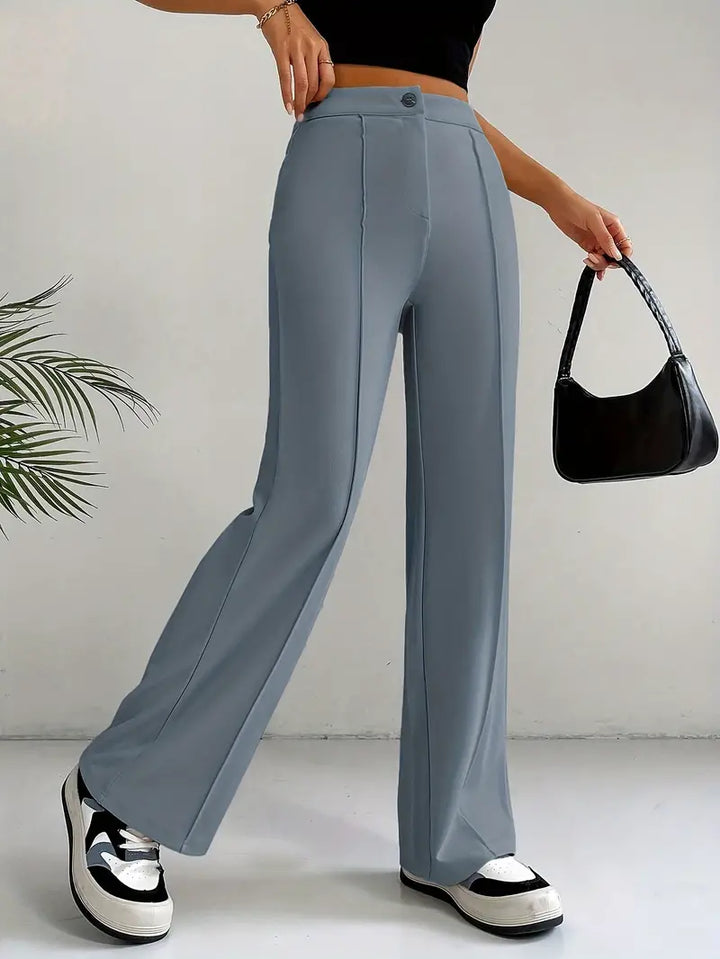 Damen Sommerhose mit hohem Bund und geradem Schnitt
