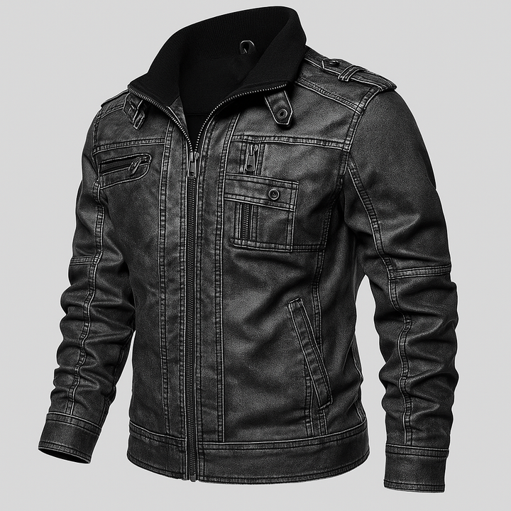 Herren-Premium-Motorradlederjacke