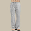 Herren Sommer Leinenhose mit Kordelzug und Seitentaschen