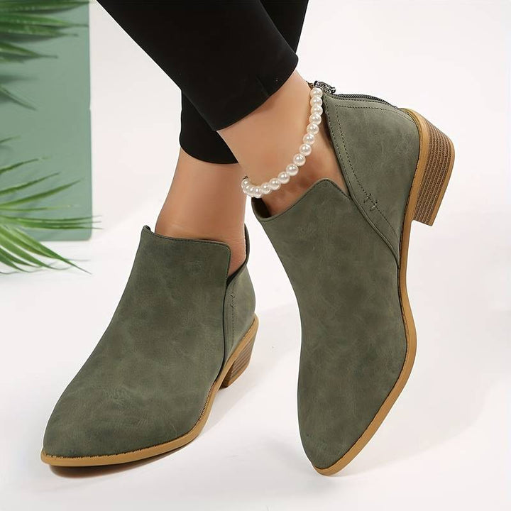 Damen Stiefeletten mit niedrigem Keilabsatz