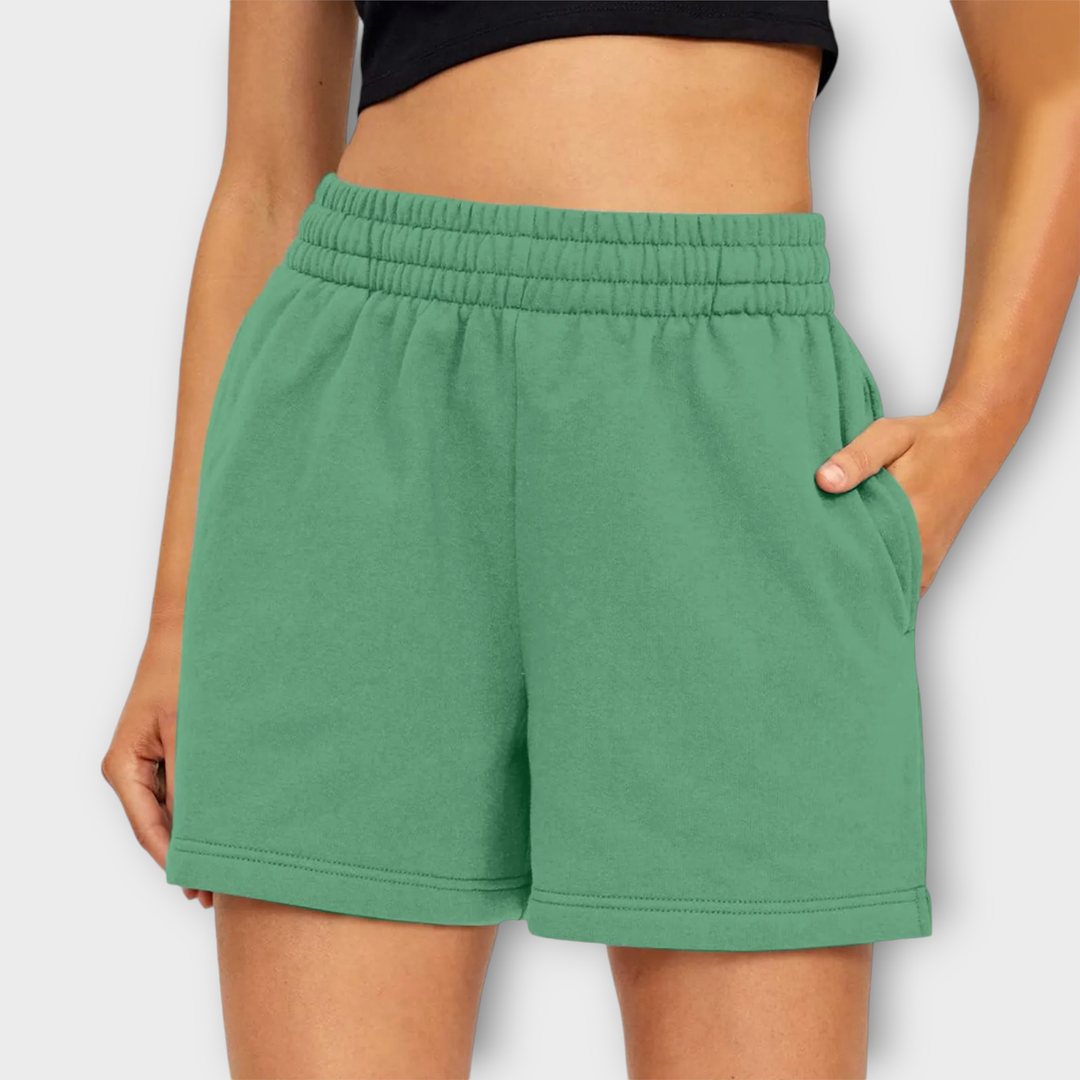 Damen Sommer Shorts mit elastischem Bund und Taschen
