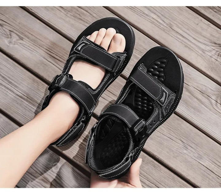 Herren Sommer Sandalen mit verstellbaren Riemen und offener Spitze