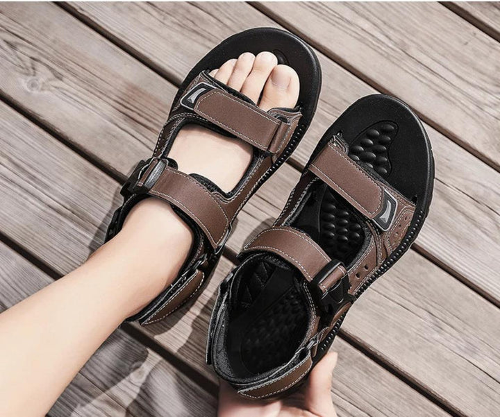 Herren Sommer Sandalen mit verstellbaren Riemen und offener Spitze