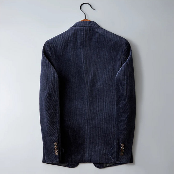 Herren Cordblazer mit langen Ärmeln und Knopfleiste