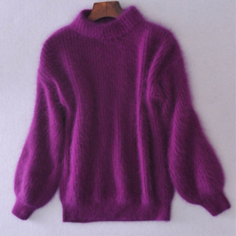 Mohair-Rollkragenpullover