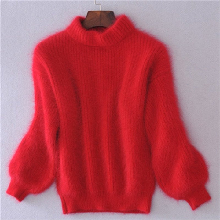 Mohair-Rollkragenpullover