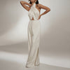 Damen Sommer Jumpsuit mit überkreuztem Neckholder