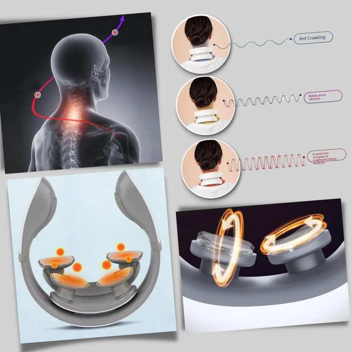 Vierköpfiges Nacken- und Schultermassagegerät